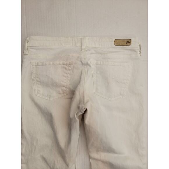 Adriano Goldschmied Jeans Womens Sz 28 The Stilt Roll Up Cigarette Stretch White - Picture 9 of 10